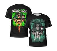 ASUPOCFRC Men's Crüe Music Band Mötley Skin-Friendly Smooth T-Shirt Classic Durable Top Moisture-Wicking T-Shirt Multicolor L