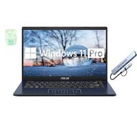 ASUS 14" FHD Laptop Computer, 4-Core Intel Pentium, Windows 11 Pro with Microsoft Office Lifetime Suite, 4GB RAM 832GB Storage (512GB SSD + 256GB Docking Station +64GB eMMC), PLUSERA Earphones, Black