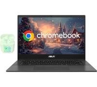 ASUS 14" FHD LED Chromebook Laptop, 4GB RAM 320GB Storage (64GB eMMC + 256GB SD Card), 8-CoreMediaTek Kompanio 520 Processor, Chrome OS, Wi-Fi 6, Camera Privacy Shutter, PLUSERA Earphones, Gray
