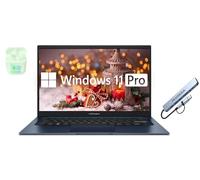 ASUS 14" FHD Vivobook Laptop Computer, 40GB RAM 1.5TB Storage (1TB SSD+512GB Docking Station Set), 6-Core Intel Core i3, Windows 11 Pro with Microsoft Office Home & Business, PLUSERA Earphones