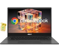 ASUS 14inch FHD LED Chromebook Laptop, 8-Core MediaTek Kompanio 520, 4GB RAM 192GB Storage (64GB eMMC+128GB SD Card), Chrome OS, Ultra Thin & Light, Long Battery, WiFi6, NLY Earphones, Gray