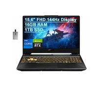ASUS 2021 TUF Gaming F15 15.6" FHD 144Hz Laptop, Intel 8-Core i7-11800H CPU, 16GB RAM, 1TB PCIe SSD, Backlit Keyboard, GeForce RTX 3050 Graphics, HD Webcam, Windows 10, Gray, 32GB Snowbell USB Card