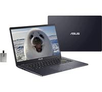 Asus 2022 14" HD Laptop, Intel Celeron N4020 Processor, 4GB RAM, 64GB eMMC Flash Memory, 500 Graphics, Webcam, Stereo Speakers, Black, Windows 11S, 32GB Snowbell USB Card