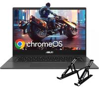 ASUS 2024 Newest Chromebook CM1402 Laptop, 14" FHD Display, MediaTek Kompanio 520, 4 GB RAM, 64 GB eMMC, MediaTek Graphics, Bluetooth, Wi-Fi, Chrome OS, with 256 GB SD Card, Laptop Stand