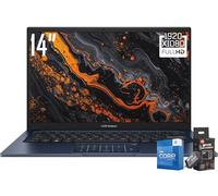 ASUS 2025 14'' FHD 1920 x 1080 Display VivoBook Thin Laptop, 13th Intel-10 Core i5-1335U, WiFi, Webcam, Bluetooth, Windows 11, W/Cuertns GaN 65W Fast Charging Adapter, Blue(16GB | 1024GB SSD)