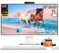 ASUS 27" Touchscreen All-in-One Desktop Computer, Ryzen AI 7 350, 64GB RAM | 2TB SSD, Copilot+ AI PC w/50 TOPS NPU, Windows 11 Pro, AMD Radeon 860M, FHD IPS Display, WiFi 6, BT 5.4, Wireless KB & Mouse