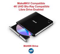 Asus 4k Uhd Blu-ray Burner External Drive Makemkv LibreDrive Enabled Usb C