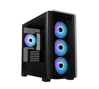 Asus A23 PLUS ARGB Gaming Case w/Glass Side and Front, Micro ATX, 4x ARGB Fans, 380mm GPU & 360mm Radiator Support, USB-C, Asus BTF Compatible, Black