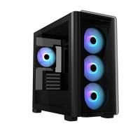Asus A23 PLUS ARGB Gaming Case w/Glass Side and Front, Micro ATX, 4x ARGB Fans, 380mm GPU & 360mm Radiator Support, USB-C, Asus BTF Compatible, Black