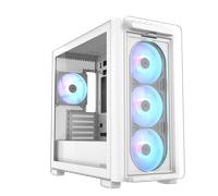 Asus A23 PLUS ARGB Gaming Case w/Glass Side and Front, Micro ATX, 4x ARGB Fans, 380mm GPU & 360mm Radiator Support, USB-C, Asus BTF Compatible, White