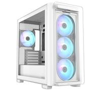 Asus A23 PLUS ARGB Gaming Case w/Glass Side and Front, Micro ATX, 4x ARGB Fans, 380mm GPU & 360mm Radiator Support, USB-C, Asus BTF Compatible, White