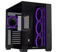 ASUS A32 PLUS ARGB Tempered Glass Dual-Chamber Mid-Tower Gaming PC Case - Black