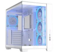 ASUS A32 PLUS ARGB Tempered Glass Dual-Chamber Mid-Tower Gaming PC Case - White