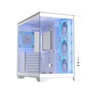ASUS A32 PLUS ARGB Tempered Glass Dual-Chamber Mid-Tower Gaming PC Case - White