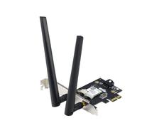 ASUS AX1800 PCIe WiFi Adapter (PCE-AX1800) - WiFi 6, Bluetooth 5.2, Ultra-Low Latency Wireless, 2 External Antenna, Supporting Total Data Rate up to 1800Mbps, WPA3 Network Security, OFDMA and MU-MIMO