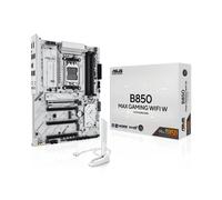 ASUS B850 MAX GAMING WIFI W, AMD ATX Motherboard, 8+2+1 Power Stages, DDR5 Slot, PCIe 5.0 Ready, 3 M.2 Slots, WiFi 6E, Ethernet 2.5Gb, USB-A, USB-C, HDMI, BIOS Flashback and Aura Sync, White