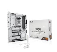 ASUS B850 MAX GAMING WIFI W, AMD ATX Motherboard, 8+2+1 Power Stages, DDR5 Slot, PCIe 5.0 Ready, 3 M.2 Slots, WiFi 6E, Ethernet 2.5Gb, USB-A, USB-C, HDMI, BIOS Flashback and Aura Sync, White