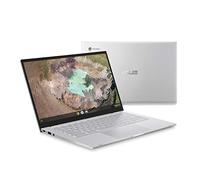 ASUS C425TA-AS348FT Chromebook C425 Clamshell Laptop, 4-Way NanoEdge FHD Touch Screen, Intel Core m3-8100Y Processor, 4GB RAM, 128GB eMMC Storage, Backlit KB, Silver,