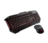 ASUS Cerberus LED backlit gaming keyboard (UK Layout) and ambidextrous optical mouse combo - Black