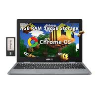 ASUS Chromebook 11.6-inch Student Laptop - Celeron N3350, 4GB RAM, 192GB (32+160GB), Chrome OS, Gray