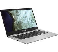 ASUS Chromebook C423N Clamshell Laptop, 14" HD 4-Way NanoEdge, Intel Celeron N3350 Processor, 4GB DDR4 RAM, 64GB eMMC Storage, Silver, Chrome OS (ASUS C423N)
