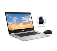 ASUS Chromebook C523 15.6" FHD NanoEdge Touchscreen, Intel Quad Core Pentium Processor, 4GB RAM, 64GB eMMC Storage, Silver Color, Optical Mouse Included, Chrome OS(US keyboards and plug type)