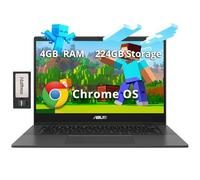 ASUS Chromebook CM1402 14" FHD Anti-Glare Laptop, MediaTek Kompanio 520, 4GB LPDDR4X, 224GB Storage(64GB eMMC+160GB Docking Station Set), HD Webcam, WiFi 6, Bluetooth, Chrome OS, Gravity Gray