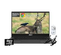 ASUS Chromebook CM1402 Laptop, 14" FHD, MediaTek Kompanio 520, 4 GB RAM, 320 GB Storage(64 GB eMMC+256 GB MSD), WiFi 6, SD Card Reader, Long-Lasting Battery, Chrome OS, Laptop Stand