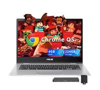ASUS Chromebook CX1 14" FHD Laptop, Intel Celeron N4500, 4GB RAM, 224GB Storage (64GB eMMC+160GB Docking Station Set), Intel UHD Graphics,720p HD Camera, WiFi 6, Chrome OS, Silver