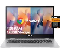 ASUS Chromebook CX1 Laptop (14" FHD Anti-glare, Intel Celeron N4500, 4GB RAM, 128GB Storage (64GB eMMC + 64GB SD Card)), Ruggedized, Home & Student, 12-Hr Long Battery Life, Webcam, Wi-Fi 6, Chrome OS