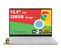 ASUS Chromebook CX15 Lightweight Student Laptop 15.6" FHD Anti-Glare Intel Celeron N4500 4GB RAM 256GB Storage (128GB eMMC + 128GB SD Card) Typc-C Long-Lasting Battery Pricacy Camera ICP Hub Google AI