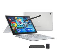 ASUS Chromebook Detachable CM3001 10.5" 2-in-1 WUXGA Touchscreen Laptop, MediaTek Kompanio 520, 4GB RAM, 224GB Storage(64GB eMMC+160GB Docking Station Set), Wi-Fi 6, Chrome OS, Silver