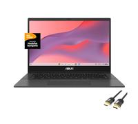 ASUS Chromebook for Student and Business, 14" HD Anti-Glare Display, MediaTek Kompanio 520, 4GB RAM, 64GB eMMC, Micro SD Card Reader, TB 4, Wi-Fi 6, Webcam, PDG HDMI Cable, Chrome OS, Gravity Gray