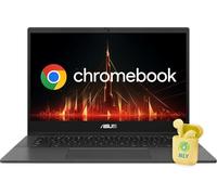 ASUS Chromebook Laptop, 14" FHD LED Display, 8-Core MediaTek Kompanio 520, 4GB 3600MHz RAM, 128GB Storage (64GB eMMC+64GB SD Card), Chrome OS, HD Webcam, WiFi 6, Thunderbolt 4, NLY Earphones, Gray