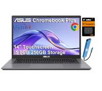 ASUS Chromebook Plus CX34 Laptop, 14" FHD Touchscreen, Intel Core i5-1335U, 18GB RAM, 256GB Storage, Enterprise Business, 2TB Cloud Storage, Google AI, Chrome OS, White