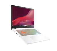 ASUS Chromebook Vibe CX34 Flip Cloud Gaming Laptop with Stylus, 14" 144 Hz Touch Display (1920x1200), Intel® Core™ i5-1235U Processor, 256GB SSD, 8GB RAM, ChromeOS, Pearl White, CX3401FBA-DH586T-S