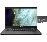 ASUS - Chromebook with 14" HD Anti-Glare Display (1366 x 768) | Intel Celeron N3350 | Integrated Graphics | Webcam | Gray | 4GB RAM | 32GB SSD | Chrome OS | Bundle with