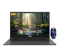 ASUS CM1402 14" FHD Chromebook Laptop, MediaTek Kompanio 520, 4GB LPDDR4x-3600 MHz RAM, 64GB eMMC, HD Webcam, WiFi 6, Bluetooth, 180° Lay-Flat, Designed Mouse, Chrome OS, Gravity Gray