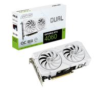 ASUS Dual GeForce RTX 4060 EVO White OC Edition 8GB GDDR6 (PCIe 4.0 8GB GDDR6 DLSS 3 HDMI 2.1a DisplayPort 1.4a Axial-tech Fan Design 0dB Techno