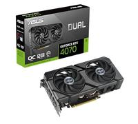 ASUS Dual GeForce RTX 4070 EVO OC Edition 12GB GDDR6X (SFF-ready, PCIe 4.0, 12GB GDDR6, DLSS 3, HDMI 2.1a, DisplayPort 1.4a, Axial-tech fan design, 0dB tech, Dual BIOS, Supports 4K & 8K HDR) Black