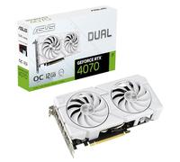 ASUS Dual GeForce RTX 4070 EVO White OC Edition (PCIe 4.0 12GB GDDR6X DLSS 3 HDMI 2.1a DisplayPort 1.4a 2.5-Slot Design Axial-tech Fan
