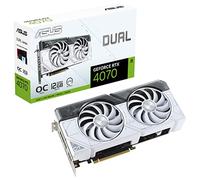 ASUS Dual GeForce RTX 4070 White OC Edition 12GB GDDR6X (PCIe 4.0, 12GB GDDR6X, DLSS 3, HDMI 2.1, DisplayPort 1.4a, 2.55-slot design, Axial-tech fan design, 0dB technology, and more)