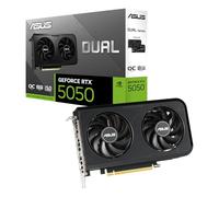 ASUS Dual GeForce RTX 5050 8GB GDDR6 OC Edition Gaming Graphics Card (Nvidia GeForce RTX5060 DLSS 4, 2.5-Slot Design, PCIe 5.0, 3X DisplayPort 2.1b, 1x HDMI 2.1b, DUAL-RTX5050-O8G)