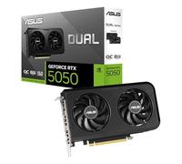 ASUS Dual GeForce RTX 5050 8GB GDDR6 OC Edition Gaming Graphics Card (Nvidia GeForce RTX5060 DLSS 4, 2.5-Slot Design, PCIe 5.0, 3X DisplayPort 2.1b, 1x HDMI 2.1b, DUAL-RTX5050-O8G)