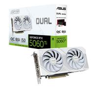 ASUS DUAL GeForce RTX 5060Ti 8GB OC Edition GDDR7 Graphics Card - White - 90YV0MP5-M0NA00