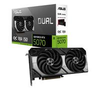 ASUS DUAL RTX5070 OC, PCIe5, 12GB DDR7, HDMI, 3 DP, 2572MHz Clock, Overclocked, Compact SFF-Ready