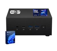 ASUS ExpertCenter PN65 AI-Optimized Business Mini Desktop, 16-Core Intel Ultra 7 155H, 16GB DDR5 RAM, 512GB SSD, Support 3-Display 4K, HDMI, Type-C, RJ-45, Wi-Fi 7, Windows 11 Pro, Black