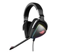ASUS Gaming Headset ROG DELTA | Headset with Mic and Hi-Res ESS Quad-DAC | Compatible Gaming Headphones for PC, Mac, PS4, Xbox One | Aura Sync RGB Lighting,Black
