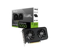 ASUS Dual GeForce RTX 5050 8GB GDDR6 OC Edition Gaming Graphics Card (Nvidia GeForce RTX5060 DLSS 4, 2.5-Slot Design, PCIe 5.0, 3X DisplayPort 2.1b, 1x HDMI 2.1b, DUAL-RTX5050-O8G)