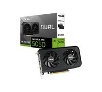 ASUS Dual GeForce RTX 5050 8GB GDDR6 OC Edition Gaming Graphics Card (Nvidia GeForce RTX5060 DLSS 4, 2.5-Slot Design, PCIe 5.0, 3X DisplayPort 2.1b, 1x HDMI 2.1b, DUAL-RTX5050-O8G)
